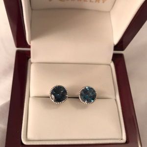 London blue topaz earrings